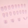 Light Pink Wave Pattern Medium-Long Detachable Wearable Nails