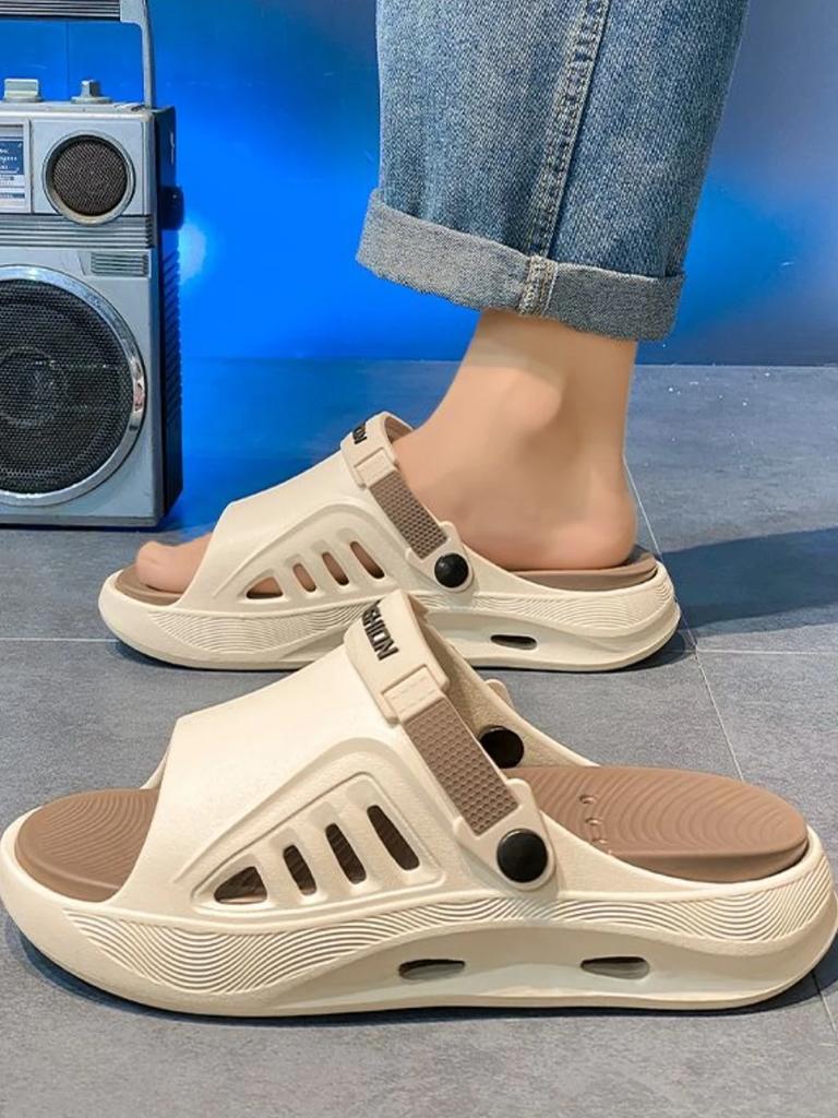 Fashion Platform Men's Shoe Beach Original Fun Rubber 2025 Slides Style Y2k Fashion Casual Low Price Adult Pvc Trend Eva Male Slipper