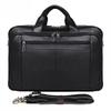 Jiameida Retro Leather Men's 17-Inch Briefcase and Handbag