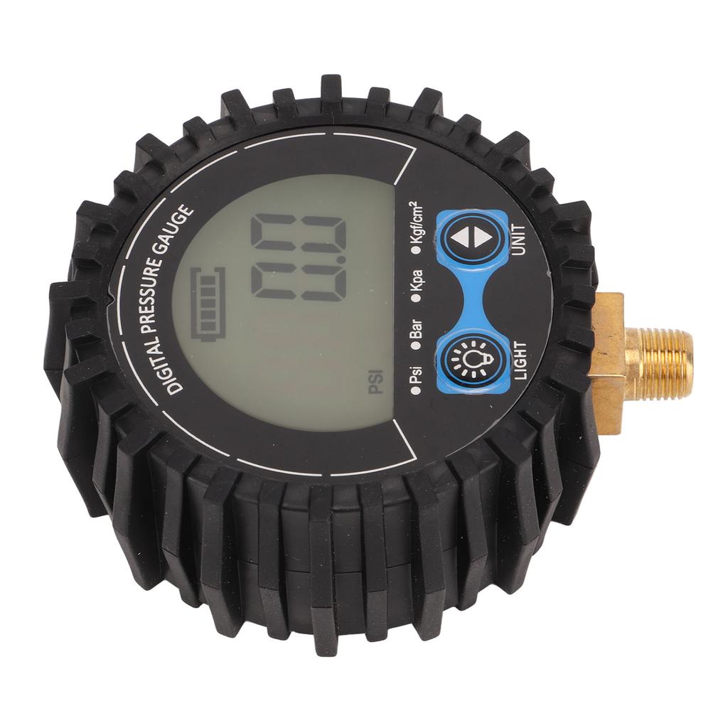 Tire Inflator Digital Pressure Gauge Accurate 4 Units Switchable Low Wear for Cars Trucks Motorcycles Trails SUVs RVs