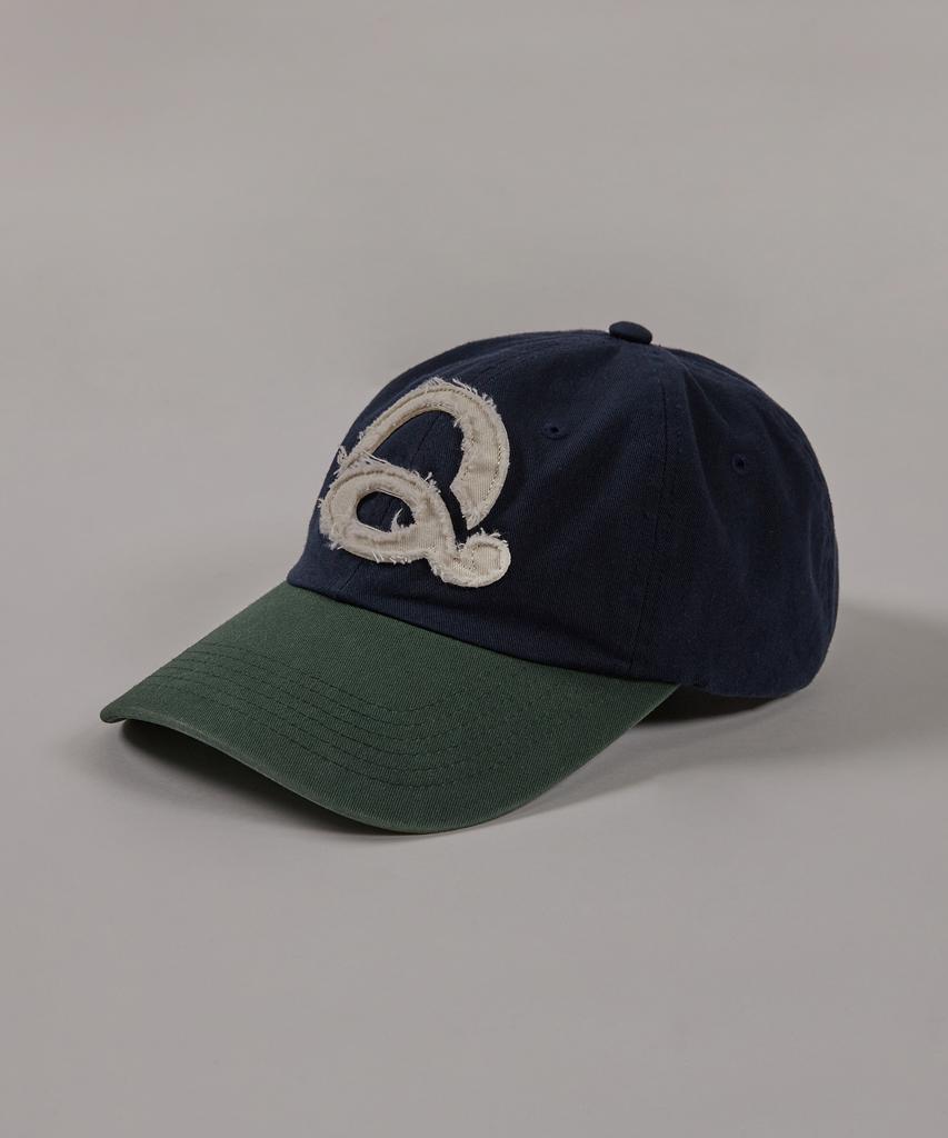 Kyuseu Washed Logo Ball Cap - Navy/Green