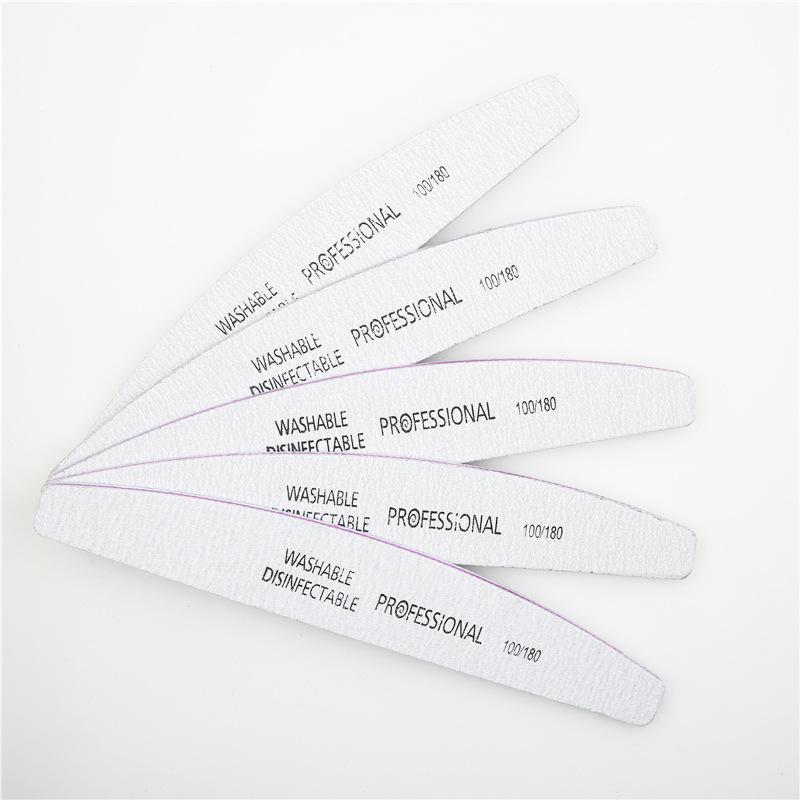 Professional Half-Moon Washable Nail File 100/180 Buffing Strip, In Stock