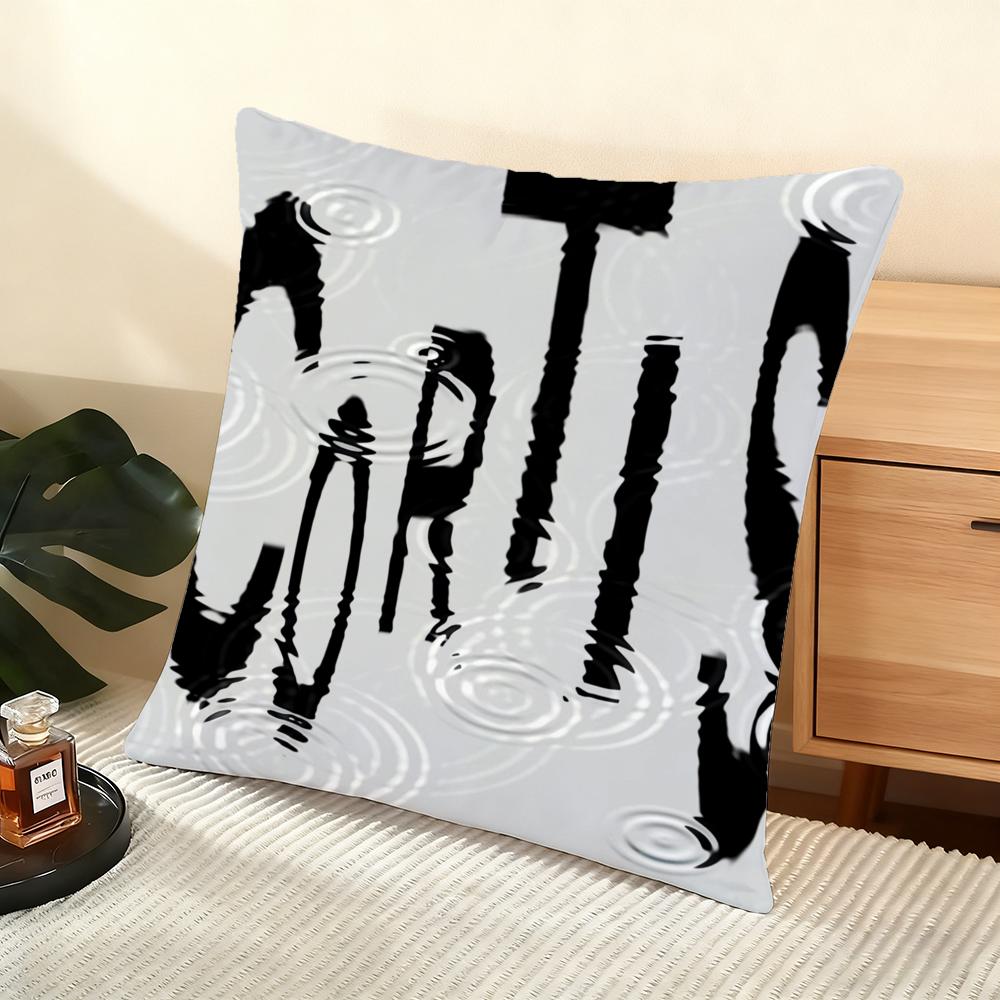 KPOP Cortis Boy Band Cushion Cover Silky Short Plush Home Sofa Cushion Cover - Invisible Zipper Home Decoration