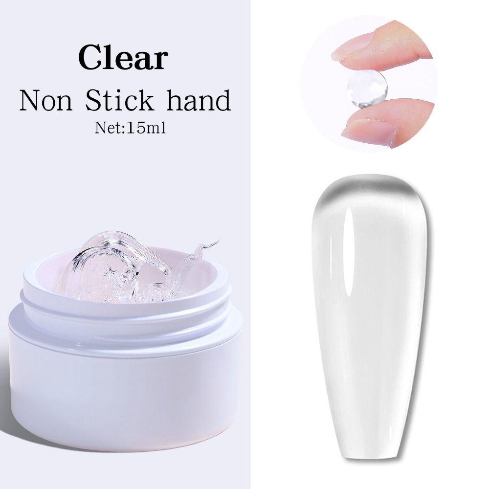 15ml Non-stick Building Gel Nail Extension Soild Gel White Clear Pink Nail Art Gel Nail Prolong  Construction Extend Glue YSL