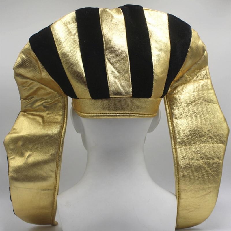 Egyptian Pharaoh Hat Raves Halloween Cosplay Costumes Golden Egyptian Headpiece King TUTS Costume Accessories Gifts