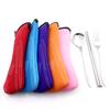 Portable Air Cotton 1Pc New Travel Cutlery Bag Fashion Knife Fork Zipper Pillow Bag Soft Chopsticks 8 Colors
