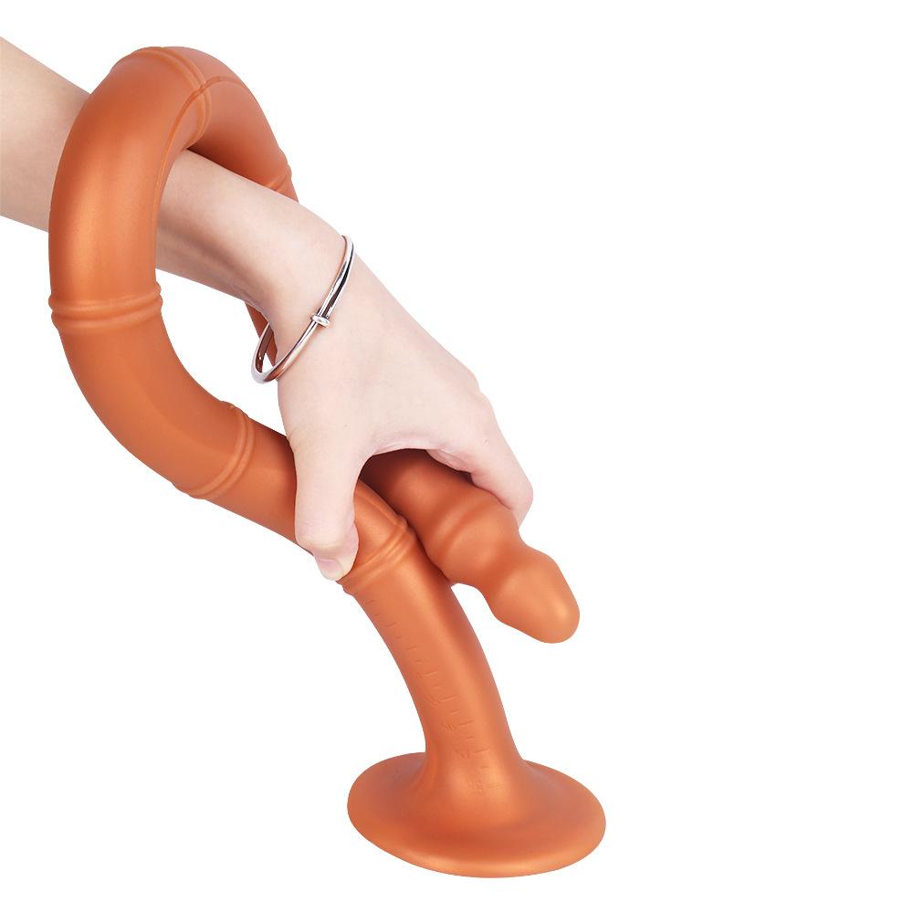 Liquid Silicone Soft SM Anal Plug Long Whip Sex Toy for Mother and Child Anal Plugs