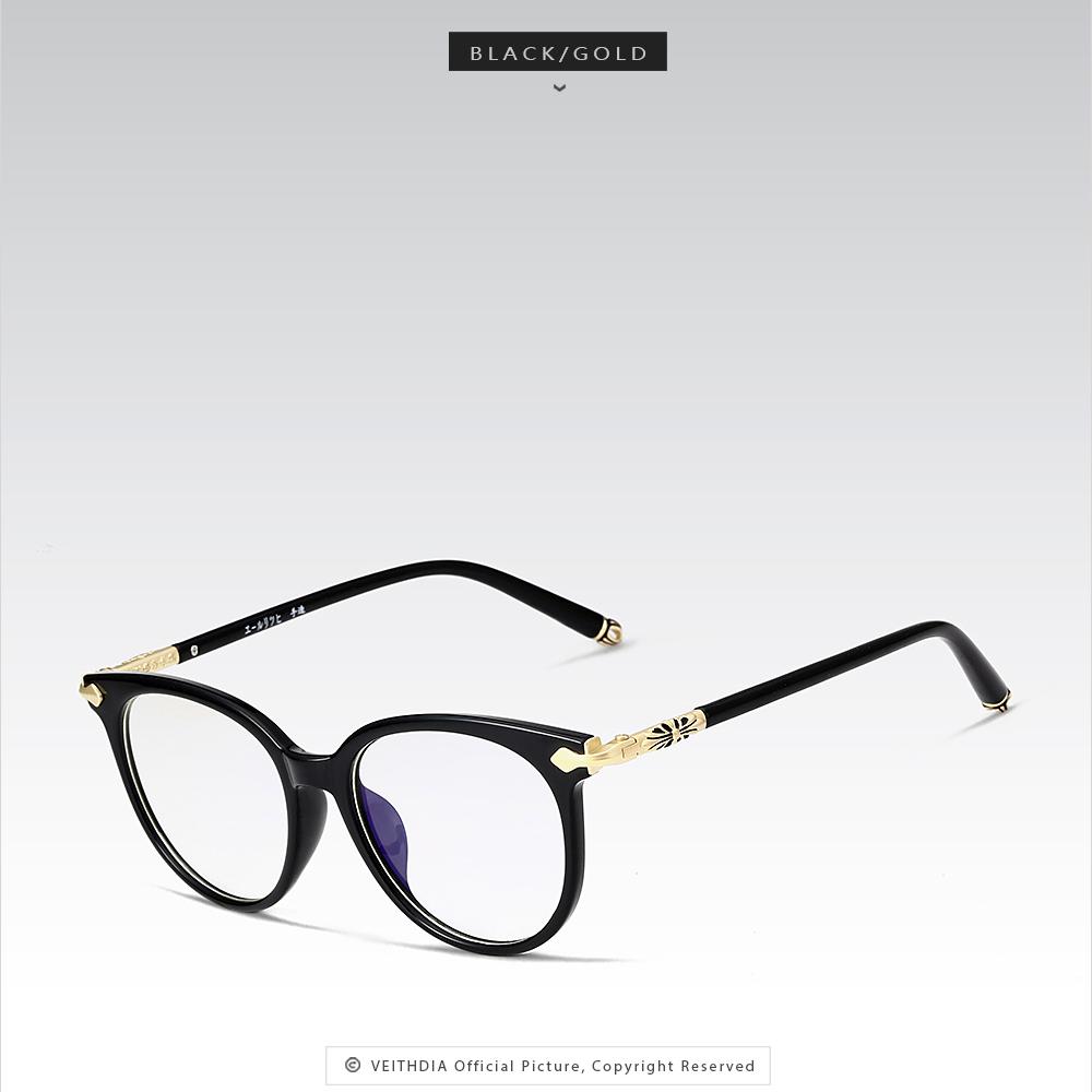 Veithdia Unisex Fashion  Eyeglasses Frame Vintage Clear Lens Glasses Optical Spectacle Frame V8003