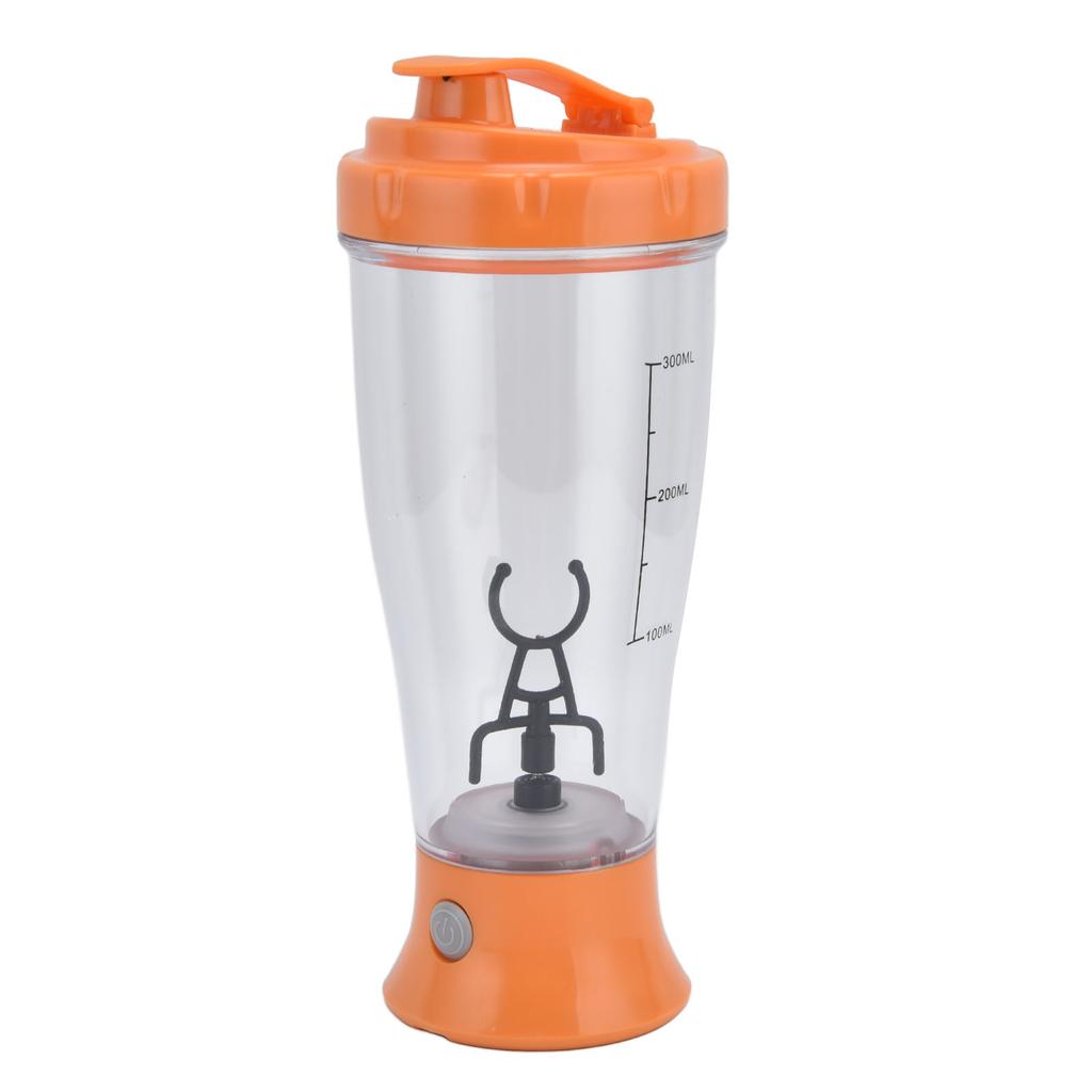 Electric Mixing Cup Simple 350ml Coffee Milk Shaking Bottle Automatic Shaker CupOrange