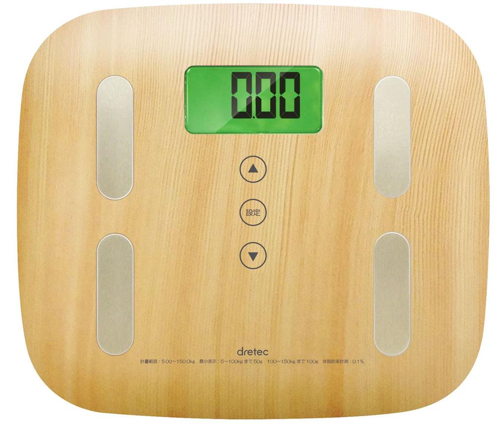 dretec Digital Body Composition Scale, Health Meter, Body Fat Monitor, Wood Grain Finish, BS-244NW (Natural Wood)