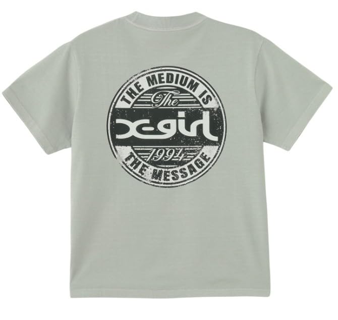 

Casual PIGMENT DISTRESSED CIRCLE LOGO TEE Light Gray X-girl S/S Women s