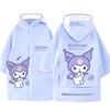 Kids' Mid-Length Windbreaker Waterproof Raincoat