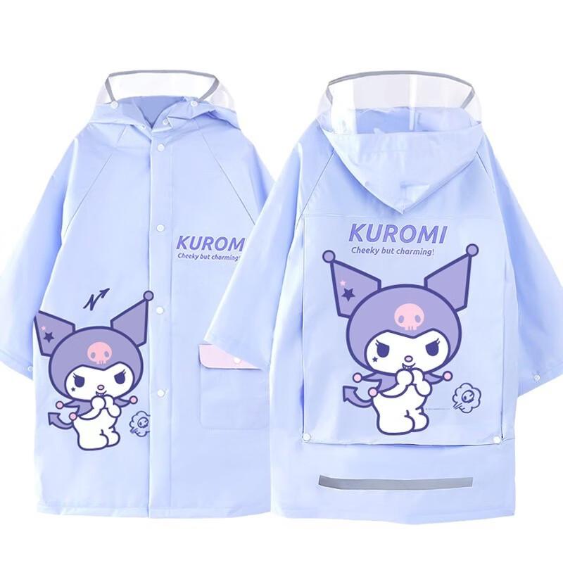 Kids' Mid-Length Windbreaker Waterproof Raincoat