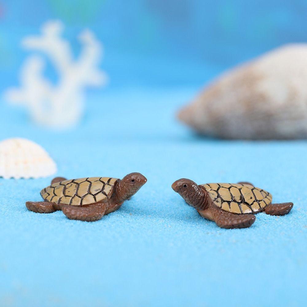 Sea Turtle Model Landscape Prop Landscape Flowerpot Decoration Mini Sea Turtle Layout Prop