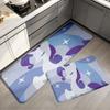 Rarity Print Flannel Kitchen Mat Christmas Soft Area Rug Non Slip Floor Carpet Home Decoration