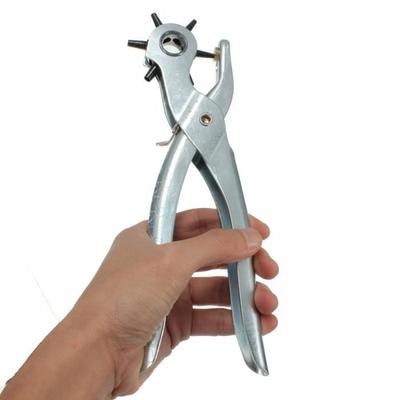 6 Borulu Delgeç Pense 2-4.5mm Delikler Deri Kemer Bileklik Delme Aleti