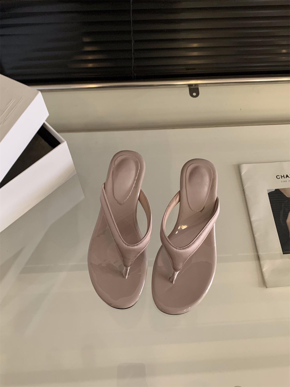 

Туфли на танкетке, на высоком каблуке, шлепанцы с перемычкой, женская обувь, носить, леопардовый принт, с перемычкой, маленькие сандалии, красные сандалии 40 светло-фиолетовый