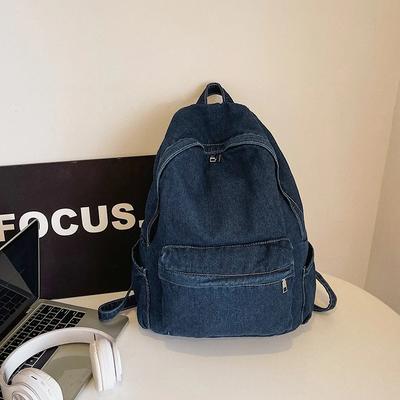 Softback Women's Denim Backpacks  Casual Fashion Bags  Basic Style  Zippered Inner Pocket  High Quality  New