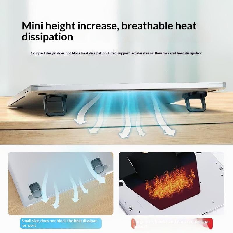 Invisible Portable Laptop Stand 1 Pair Mini Folding Notebook Leg Holder Adjustable Height Non-slip Bracket for Work Gaming Travel
