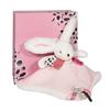 Doudou et Compagnie - Doudou Lapin -25 cm - Blanc/Rose