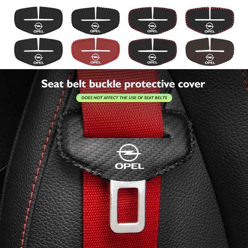 Car Seat Belt Buckle Plug Leather Protective Cover For Opel ADAM ASTRA J K CORSA E INSIGNIA MOKKA VIVA Meriva