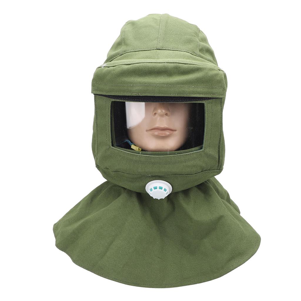 Capuche de Sablage Verre Transparent Écharpe Sableur Housse de Protection pour Peinture au Pistolet