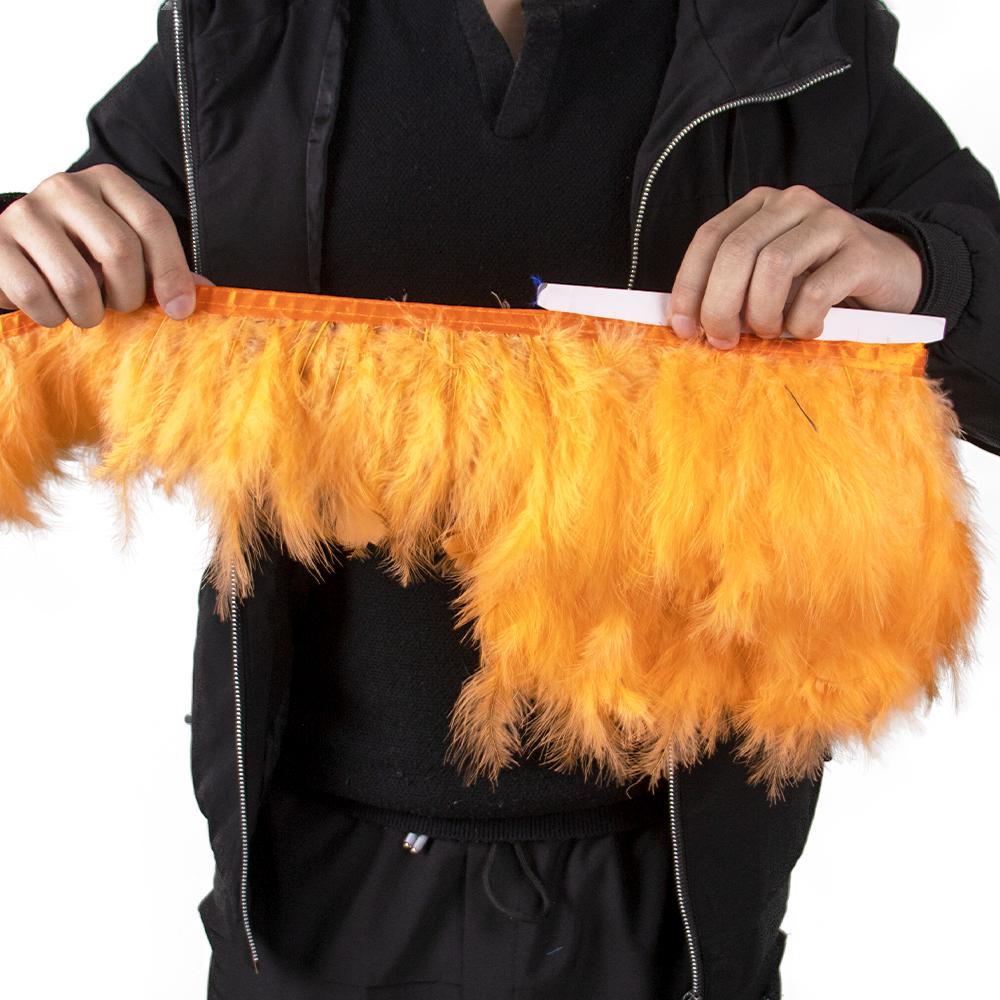 1M Fluffy Turkey Marabou Feathers Ribbon Trim 10-15cm for Wedding Party Clothing Dress Decoration Accessories Sewing Plumes