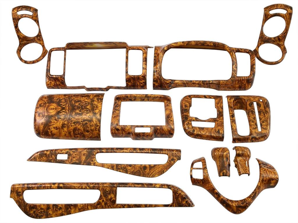 BRIGHTZ Scrum Wagon DG17W Interior Panel Set 13PC Wood Style for 2DIN Navigation DG17 DG G17 17 Scrum Wagon [WOOD-PAN-172]