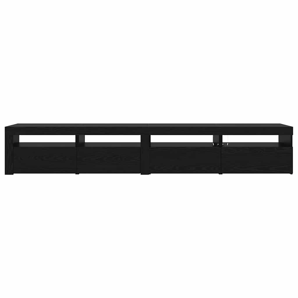 TV Cabinet Set 3 pcs Black Oak Effect 240 x 35 x 40 cm