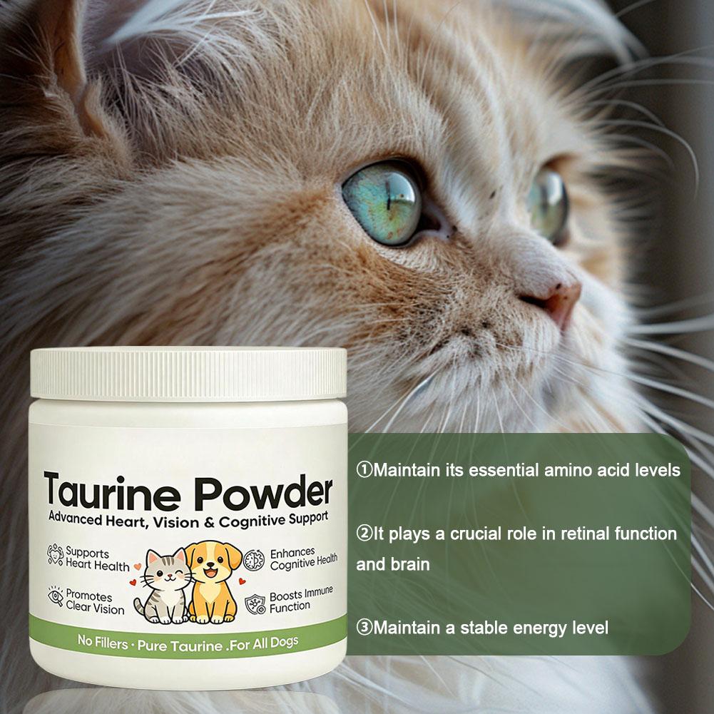Pure Taurine Powder For Dogs Cats Advanced Heart Vision Cognitive Health Support Immune Booster Pet Nutritional Supplements J9M7