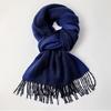 35x196cm Men's 100% Wool Ombre Gradient Scarf Thick Winter Warm Neck Wrap Dual-Color Fall Winter Accessory for Men