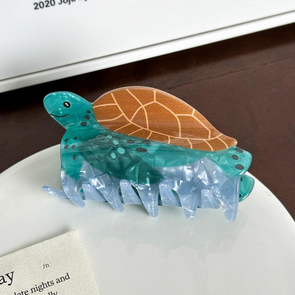Fashionable Turtle Acrylic Hair Claw Clip Colorful And Functional Accessory For Women