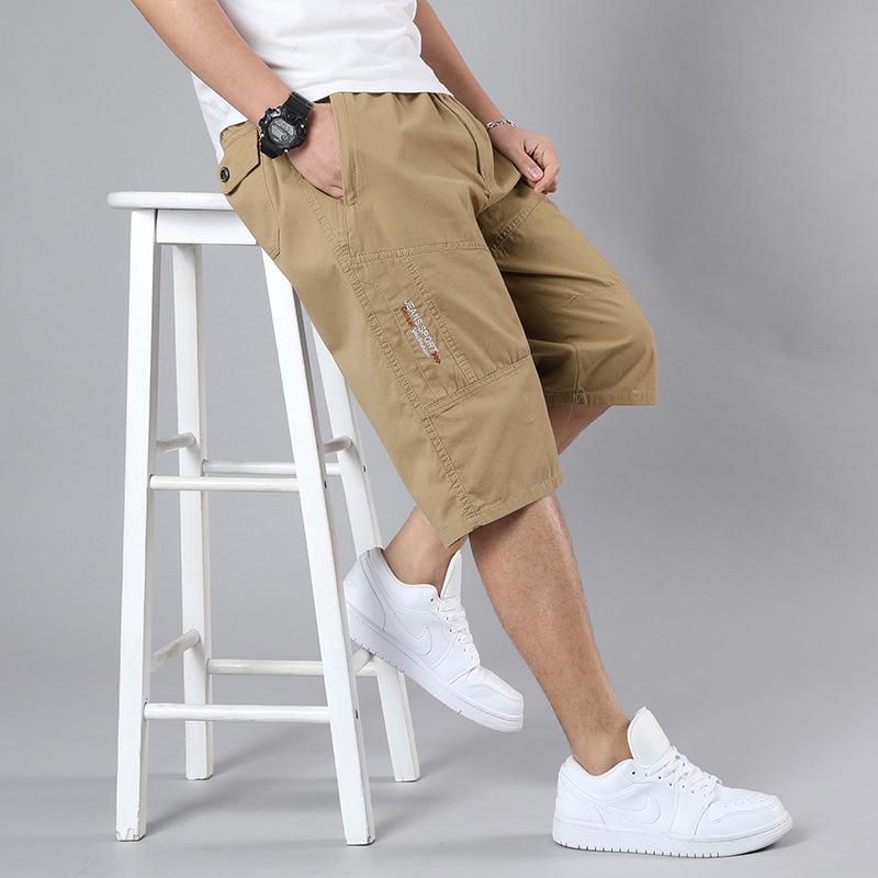 Pantaloncini in Cotone Taglie Forti da Uomo - Traspiranti, Casual da Lavoro