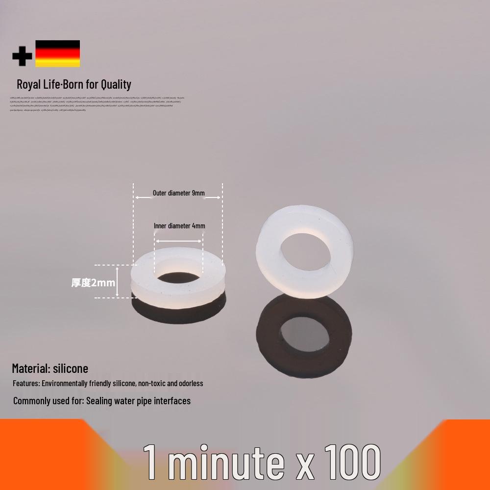 1-Inch Silicone Rubber Gasket Ring for Water Heaters and Pipes - 4-Minute Seal Flat Gasket
