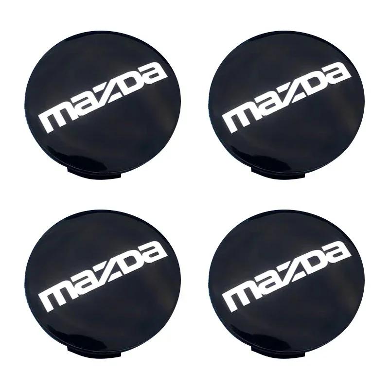4PCS 56mm Wheel Center Cap Logo Hub Cover Badge Emblem For Mazda 6 3 CX5 2 CX7 Demio Atenza Axela MX30 CX30 CX3 CX9 MX5 RX8 RX7