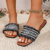 Fashionable Classic Simplicity Sandals Women New Slippers Cloth Cover Letter Outdoor Casual Flat Sandals Bottom Slides Women
