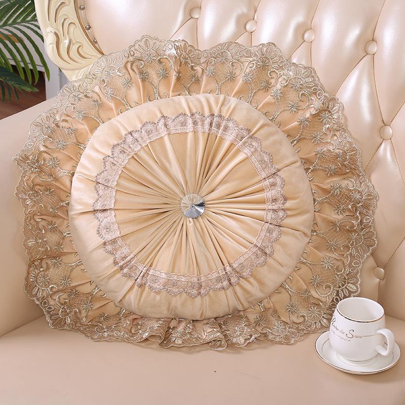 

Роскошная европейская вышитая наволочка для подушки с оборками и кружевной юбкой, наволочка для украшения дома, гостиной, дивана, автомобиля, подушки 40cm Cushion Cover