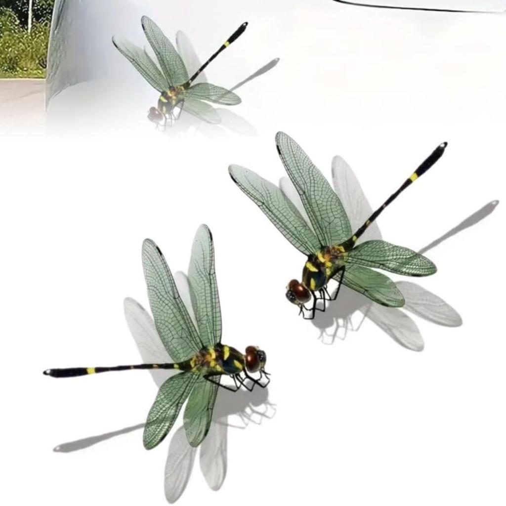 5 Pieces 3d Dragonfly Car Window Sticker Self Adhesive Waterproof Bumper Decals Automotive Exterior Window Decal