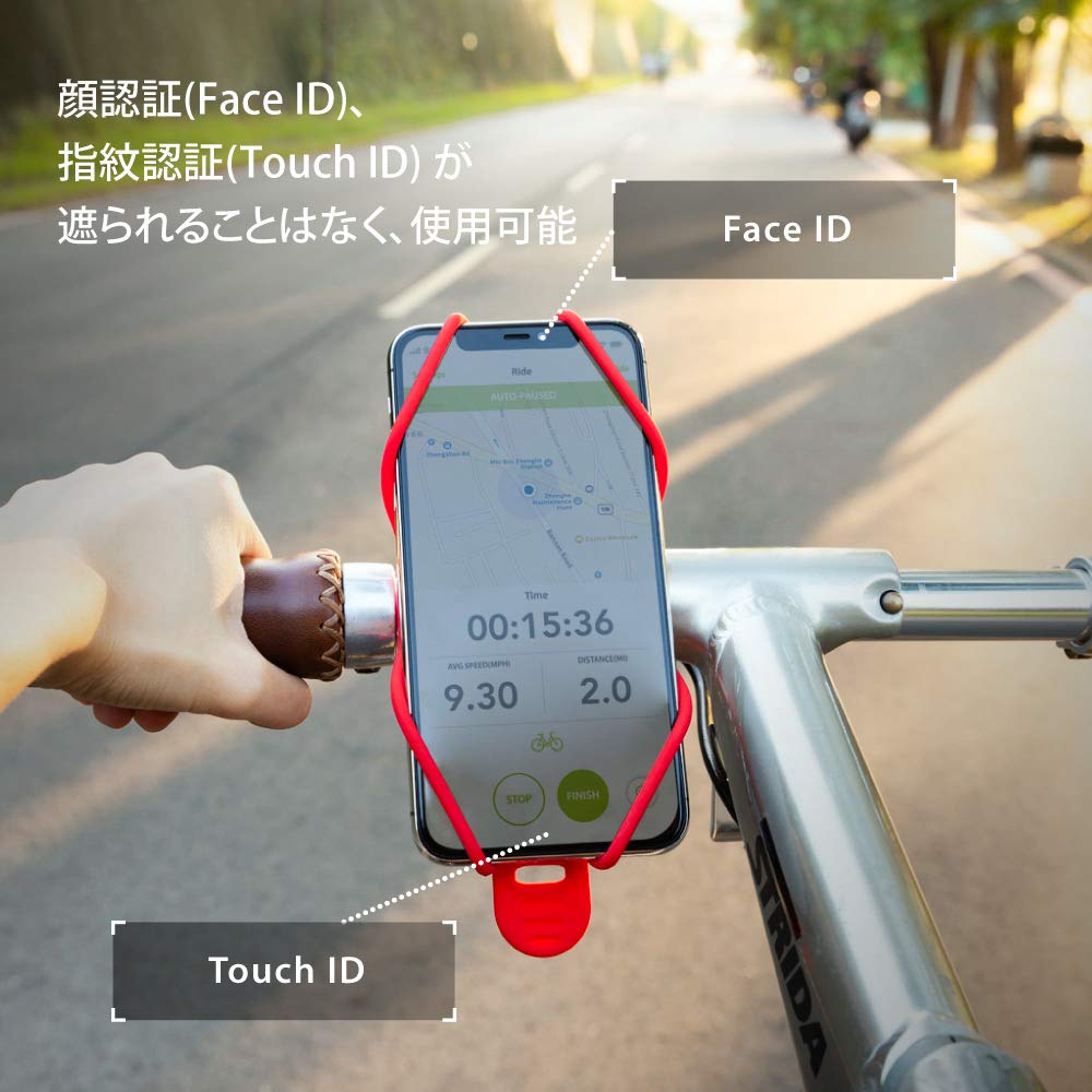 Bone Bike Tie 3 Bicycle Phone Road Bike Phone Vibration Easy Compatible with iPhone 15 15 15 Pro 6 Pro Vertical Black Holder, Silicone, Holder,