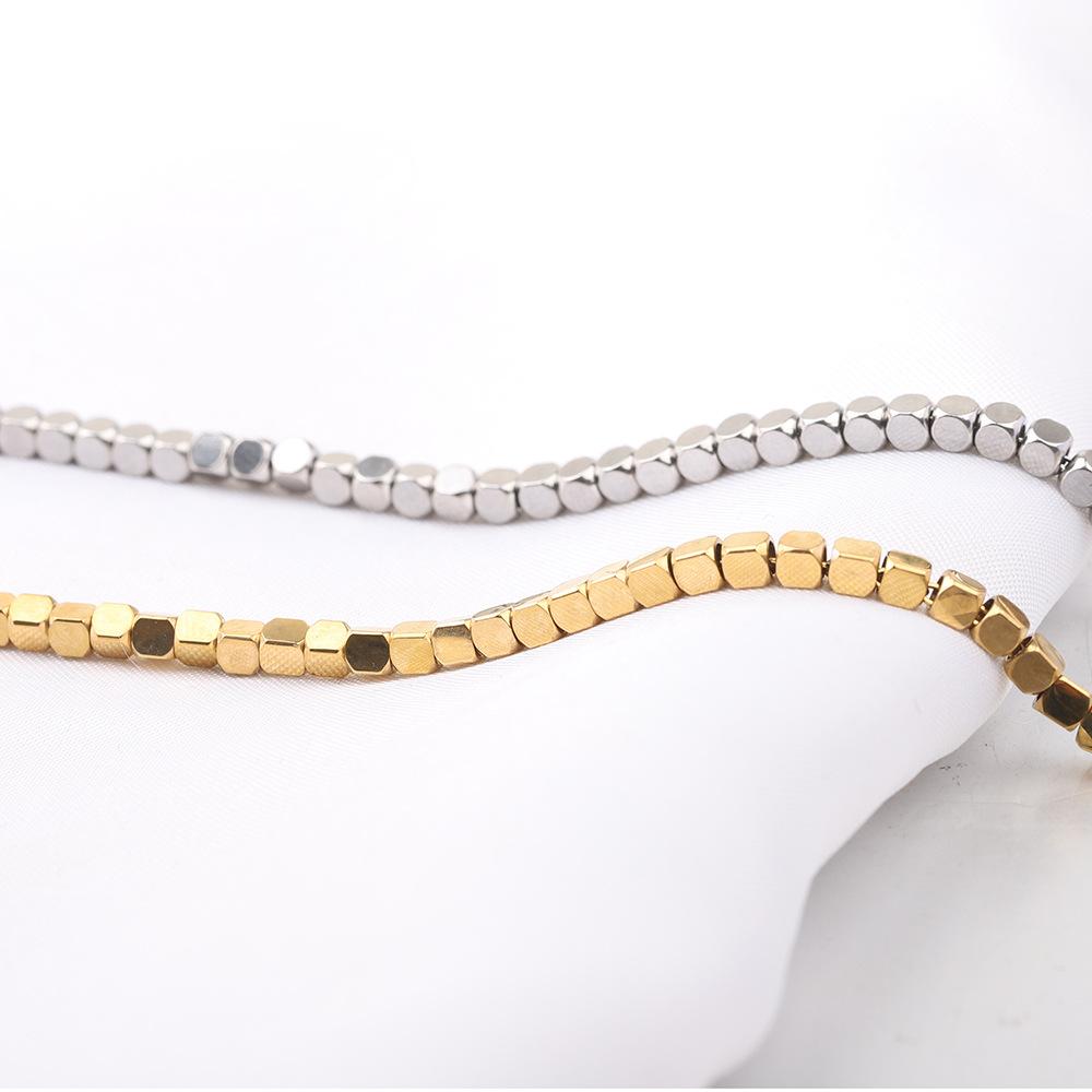 1Pcs Stainless Steel Bracelet Smooth Faced Bracelet Square Minimalist Bracelet