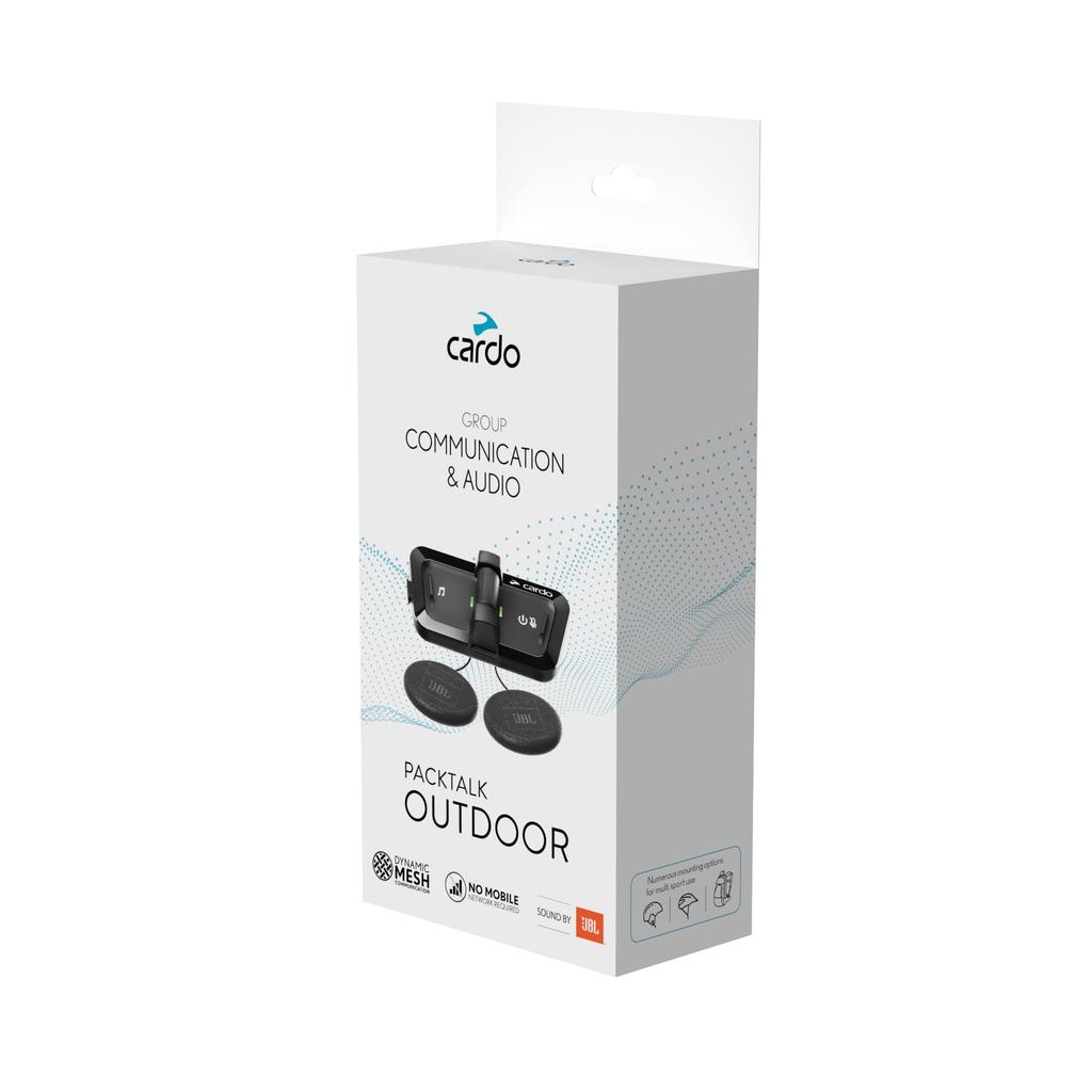 Cardo PACKTALK OUTDOOR Intercom (Single Unit, Black)