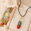 Vintage Palace Style Flower Pendant Watch For Women With Quartz Movement And Alloy Band
