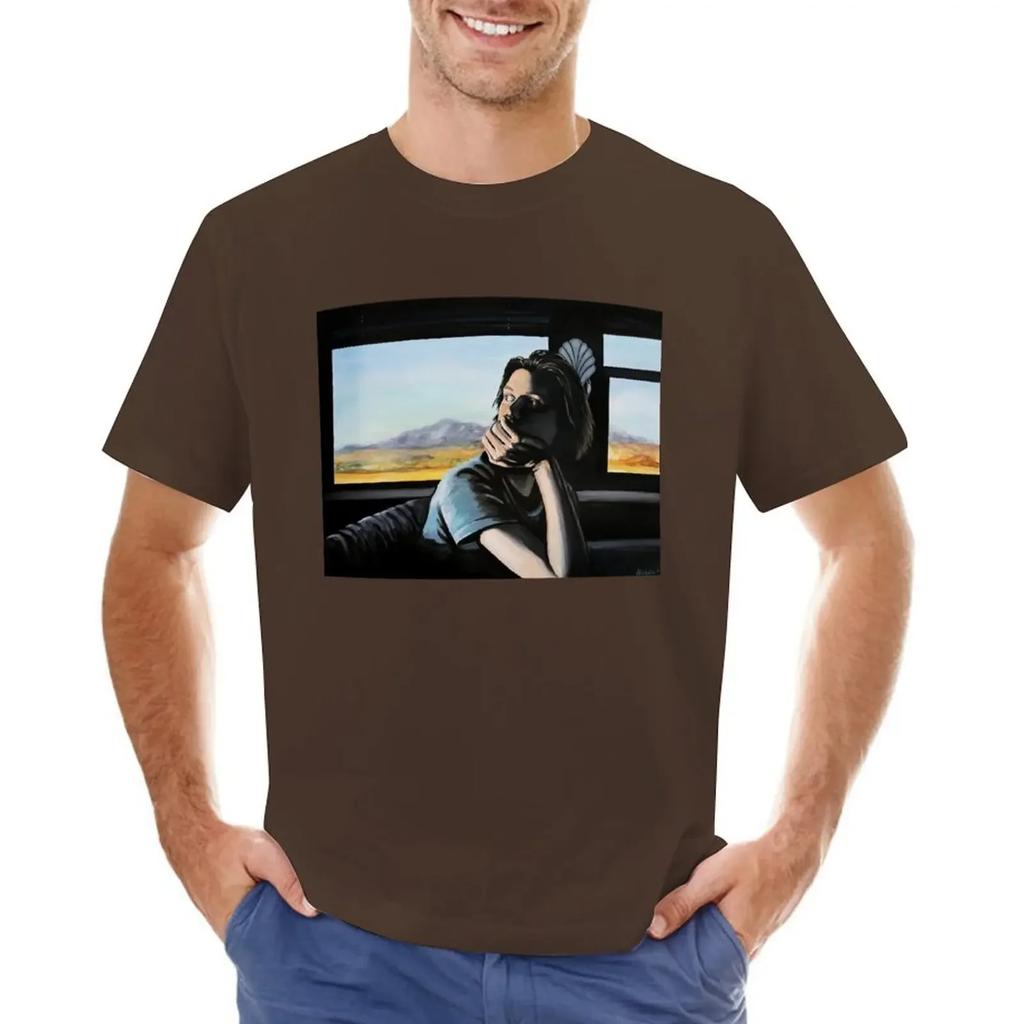Trevor Moore Original Acrylic Painting T-shirt boys animal print aesthetic clothes slim fit t shirts for