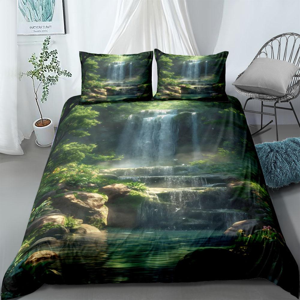 A Wolf in the Night Duvet Cover Set UK Single Double Queen US Twin Full King Size pkm Bed Linen Set