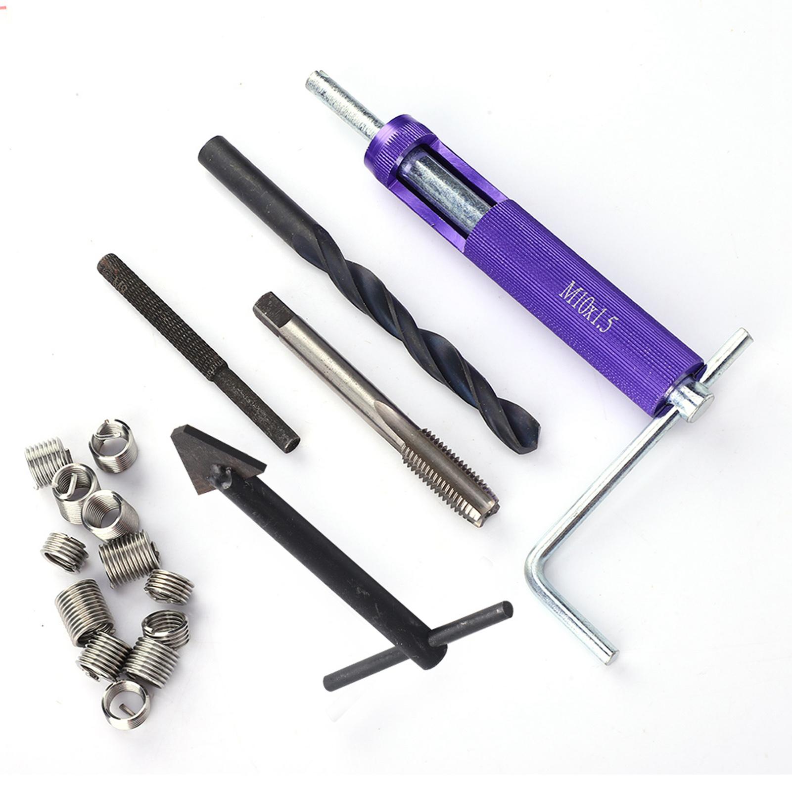 

Комплект вставок для ремонта резьбы M10 x 1,25, 12 шт., винтовая втулка 1D 1,5D 2D(M10 )