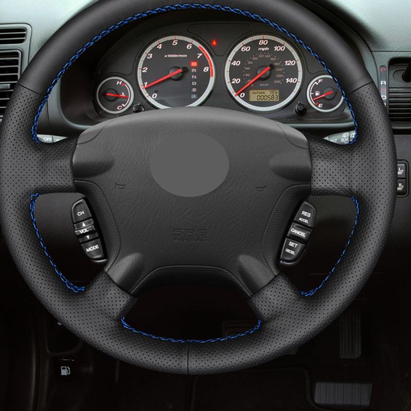 Car Steering Wheel Cover For Honda CR-V CRV 2002 2003 2004 2005 2006 DIY Black PU Microfiber
