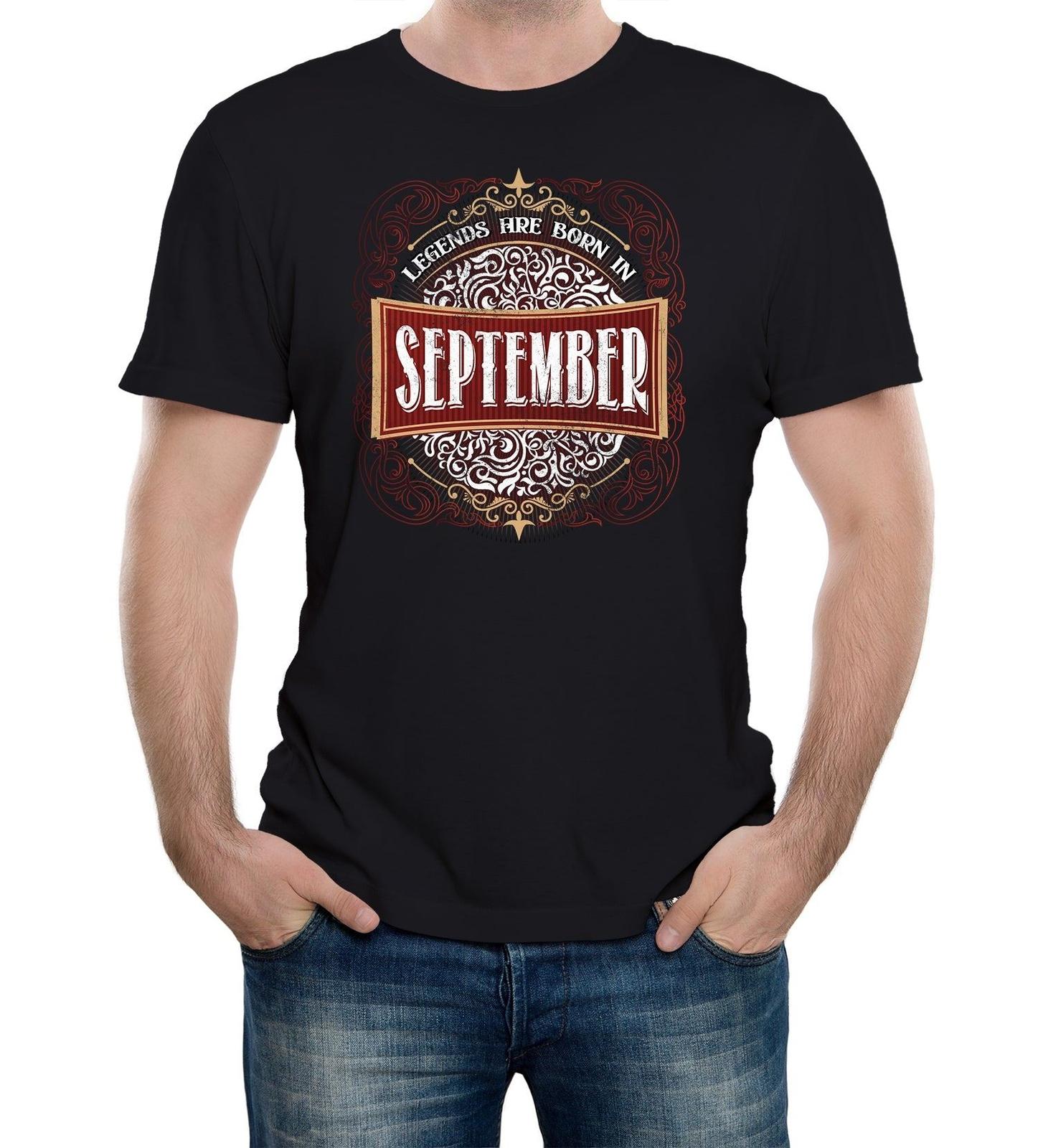 Mens Only Legends Are Born in September Birthday T-Shirt Mens Womens Tees Top Month Gift Present M