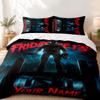 Friday the 13th Custom Name 3pc set Perfect for bedroom use Comfortable bedding set includes a duvet cover and two pillowcases Ideal birthday or Chris