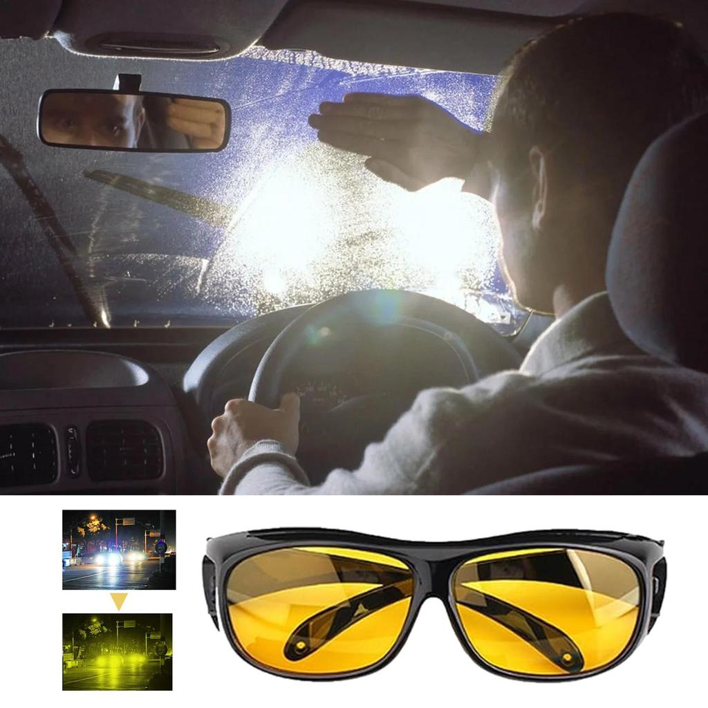 Anti Glare Glasses Night Driving Fit Over Glasses Anti Glare Driving Glasses Polarized Anti-glare Yellow Tinted Glasses
