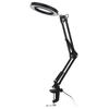 5X Magnifying Glass with LED Light Flexible Arm 10 Level Brightness 3 Colors Workbench Light with